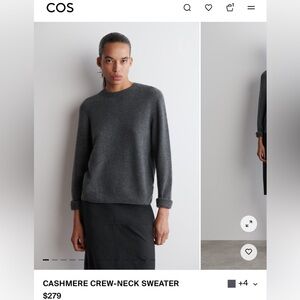 COS Charcoal Crewneck Sweater